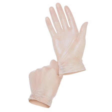 Medline Medline, Disposable Gloves, Vinyl, Powder-Free, S, 1500 PK, Clear SB511